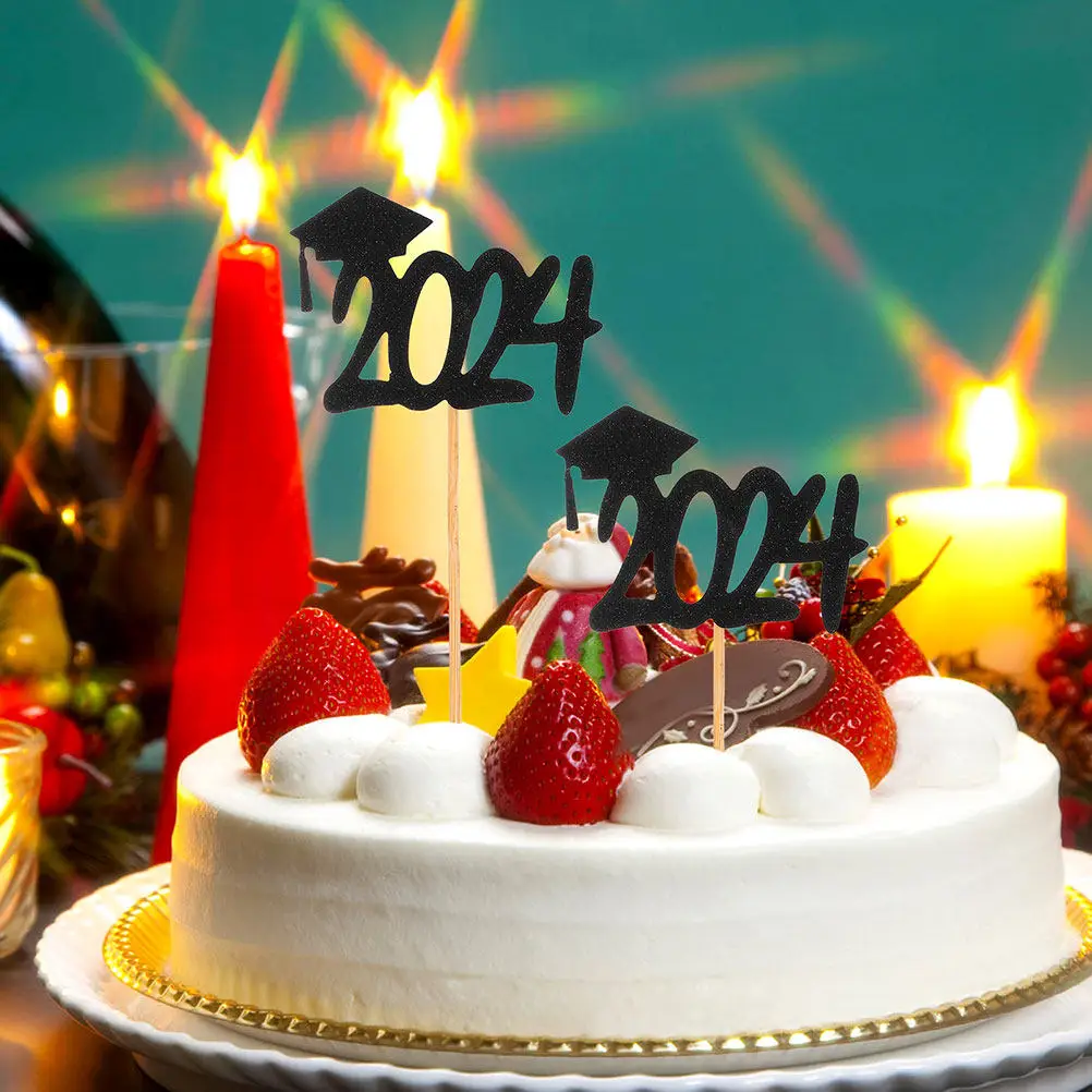 20Pcs Graduation Party Cake Picks Graduation Cupcake Toppers Senior Celebration Cake Decoration Cupcake Ornaments