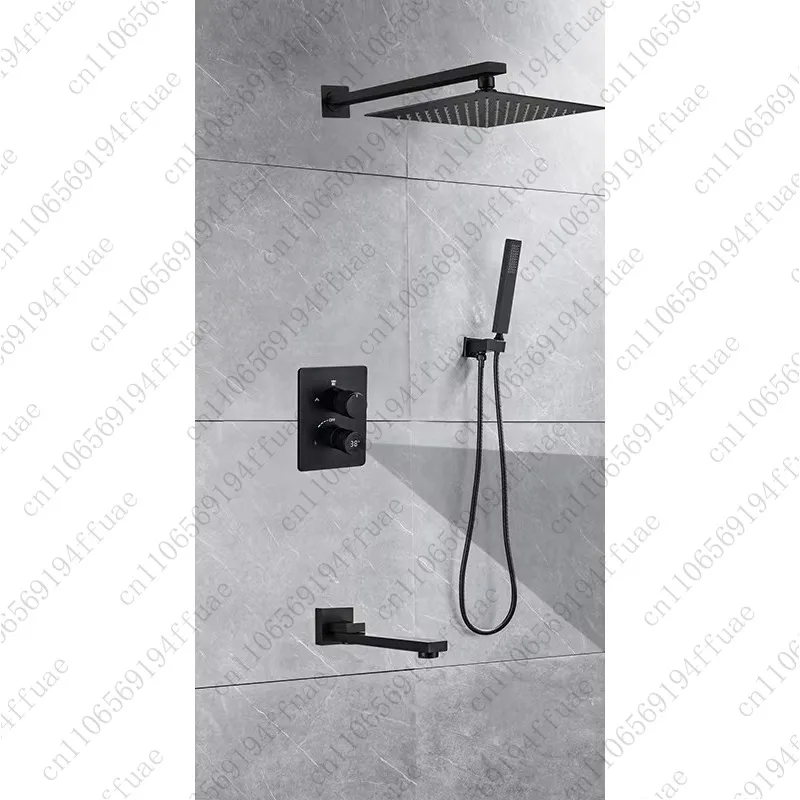 Shower Diverter New Brass Thermostatic Pressure-Balanced Mixer Valve With Matte Black Trim