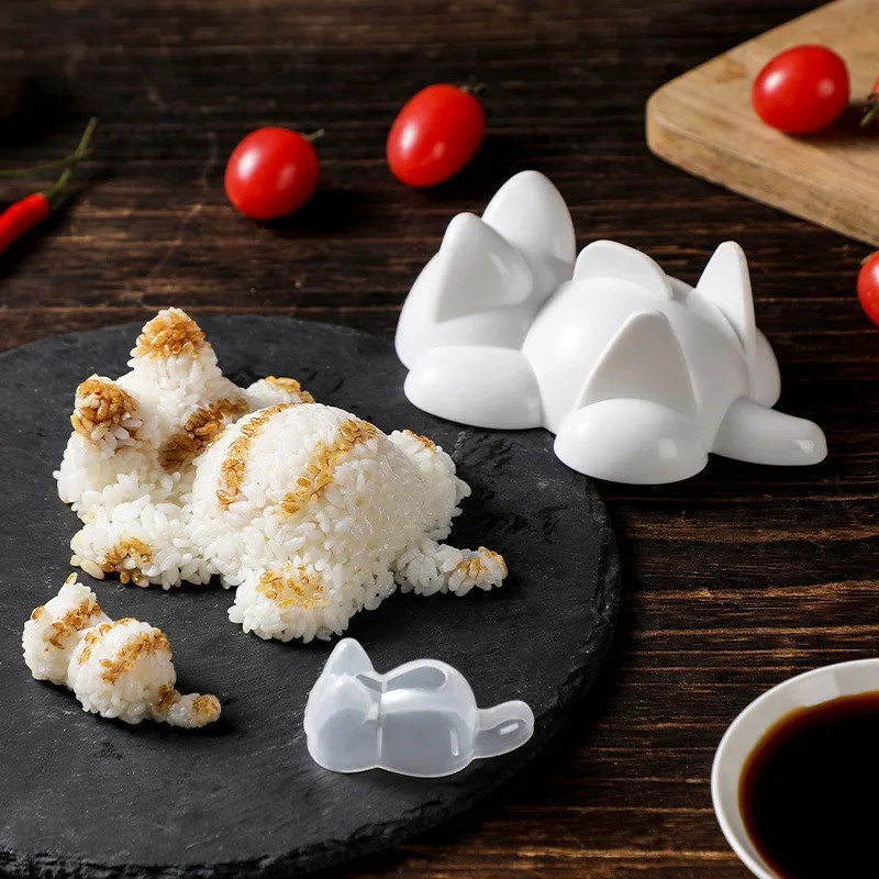 Moldes Onigiri con forma de gato, herramientas para hacer Sushi, bolas de arroz, molde Niguri, molde moldeador de arroz, accesorios decorativos para Sushi