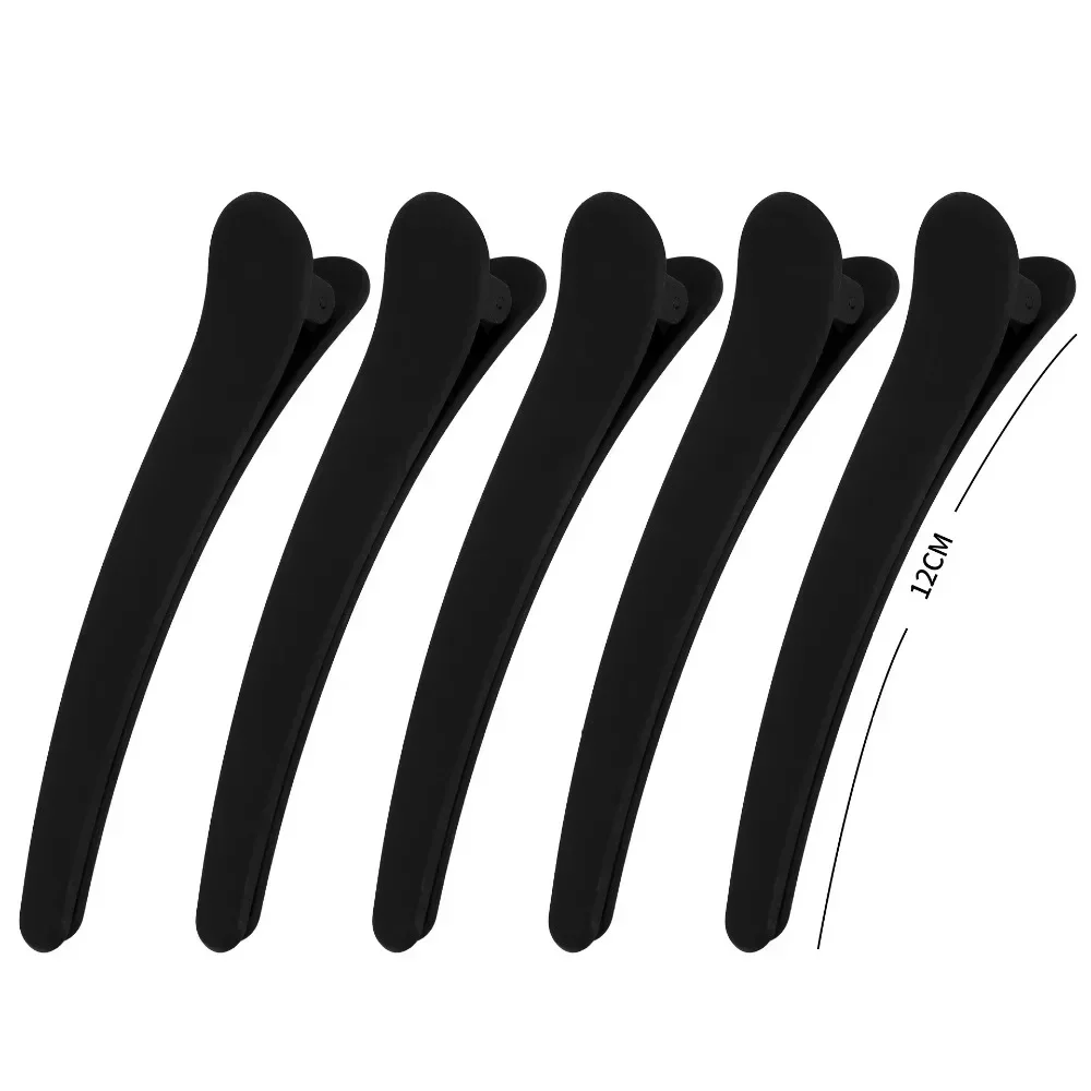 4 Uds. De modelos populares, Clip de pico de pato negro, barbería, modelos de uso común, Clip de flequillo, placa grande, pintura en aerosol para el cabello, Clip de pelo esmerilado