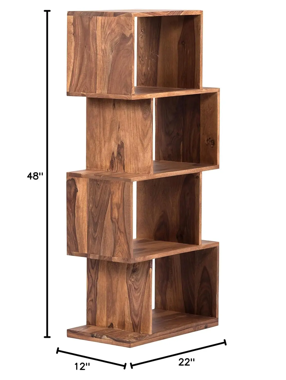 Urban Bookshelf Regular Natural Wood Storage Display Shelf Home Office Living Room 80cm, Customized