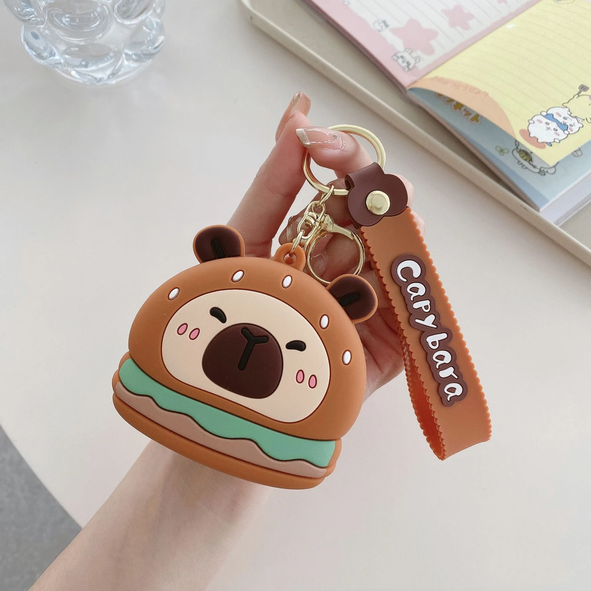 

Cute Silicone Capybara Coin Purse Storage Bag With Keychain Small Wallet Creative Pendant Earphone Case Bag Hanging Decoration