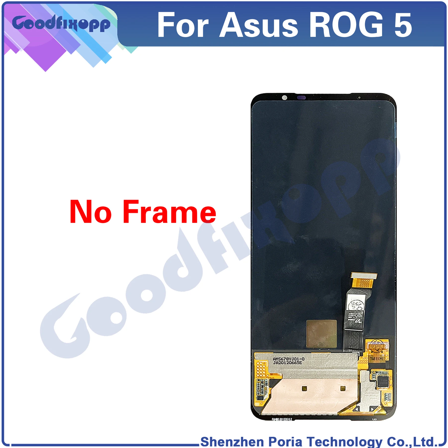 For Asus ROG Phone 5 ZS673KS ROG5 LCD Display Touch Screen Digitizer Assembly For ROG 5 Repair Parts Replacement