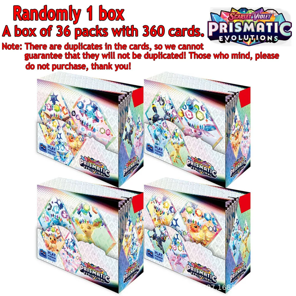 360 Stuks Pokemon Kaart Prismatic Evolutions Scarlet Violet 151 Destined Rivals Black Bolt Engelse Booster Battle Transaction Card