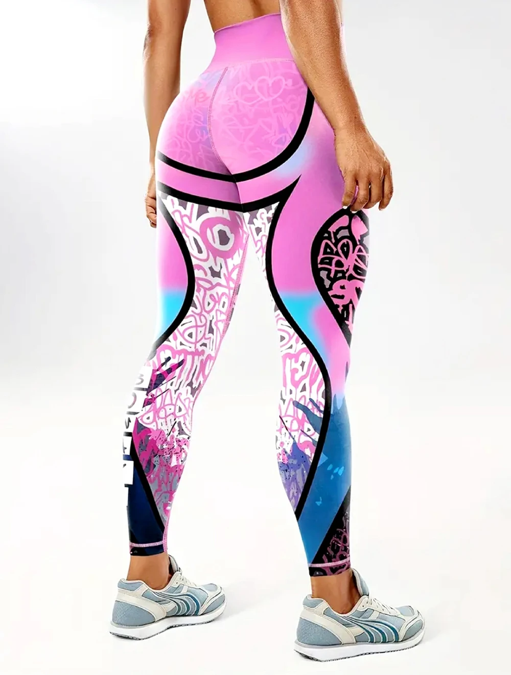 Printed Yoga Pants Tight-Fitting Waist-Lifting Hip-Lifting Leggings High-Elastic Form-Fitting Fitness And Sports Pants Yoga Wear