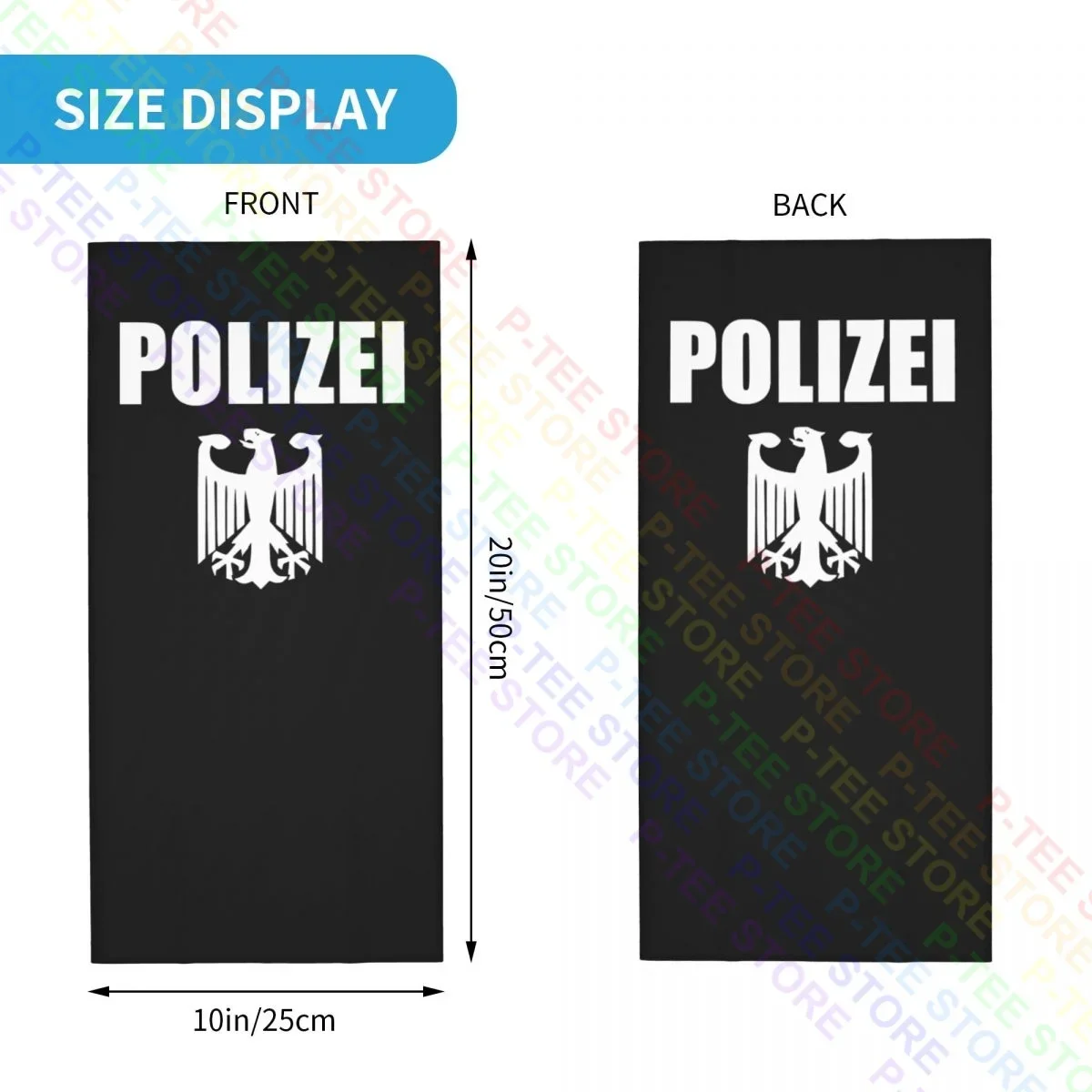 Polizei German Police Eagle Neck Gaiter Bandana Шарф Маска для лица Летний велосипедный чехол Бандана