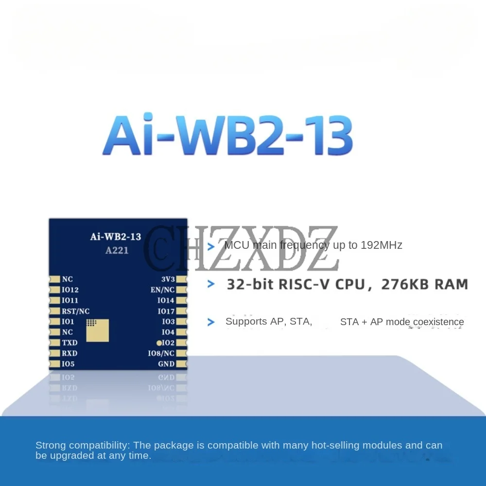 WiFi Bluetooth Two-in-one Module Ai-WB2-13/serial Port Transparent Transmission/low Power Consumption/excellent RF Performance