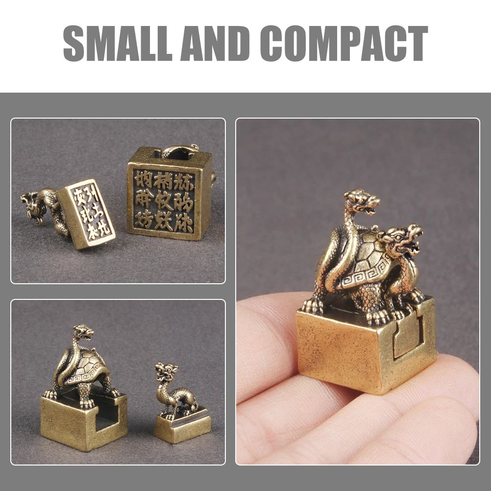 

2pcs Retro Seal Decoration Brass Animal Vintage Craft For Desktop Home Office Indoor Tabletop Decor Miniature Statue