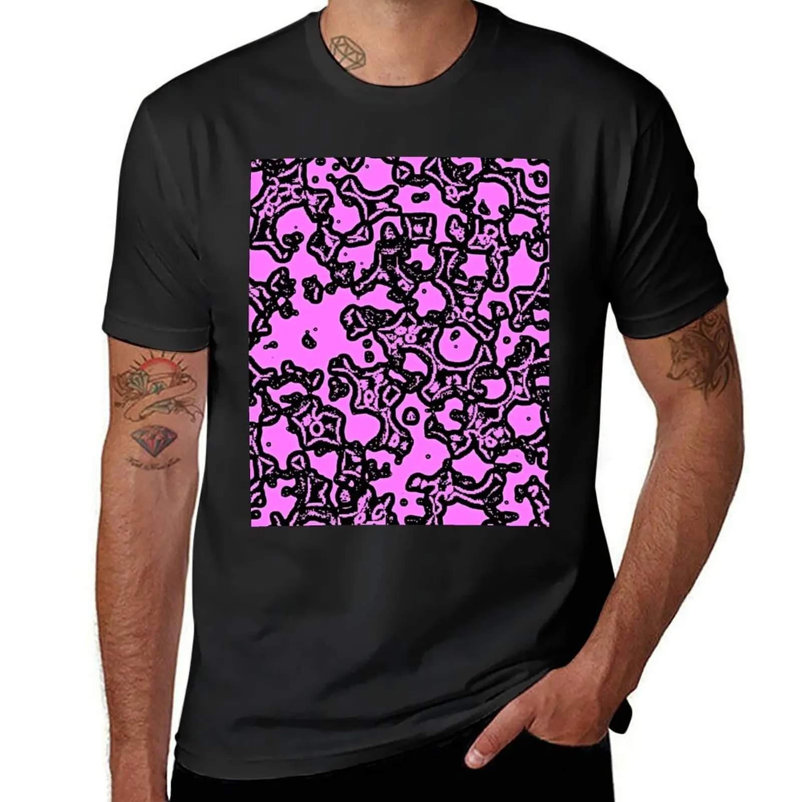 

Mauve And Black Abstract Shapes T-Shirt Aesthetic clothing blanks oversizeds big and tall t shirts for men