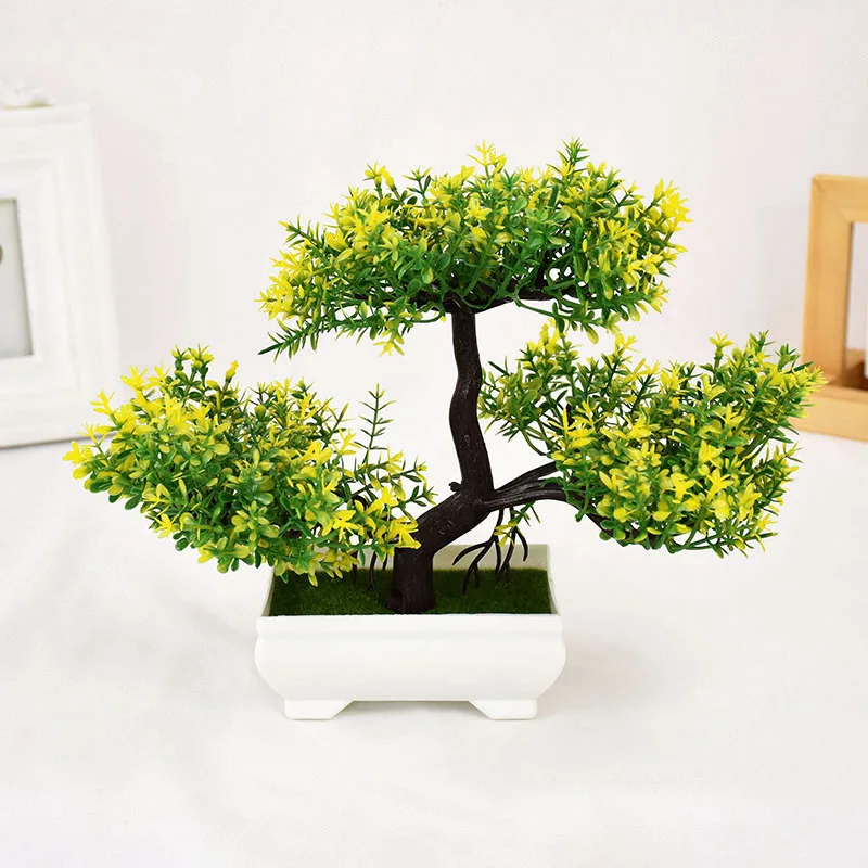 

Simulation Fake Potted Bonsai Small Tree Artificial Plant Desk Potted Arrangement Ornaments Flower Home Room Garden Decoration