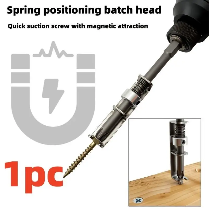 

Spring-Loaded Screw Holder Bit with Wear Resist Anti-Drop Feature Universal Screw Retaining Tool for Electricians And Mechanics
