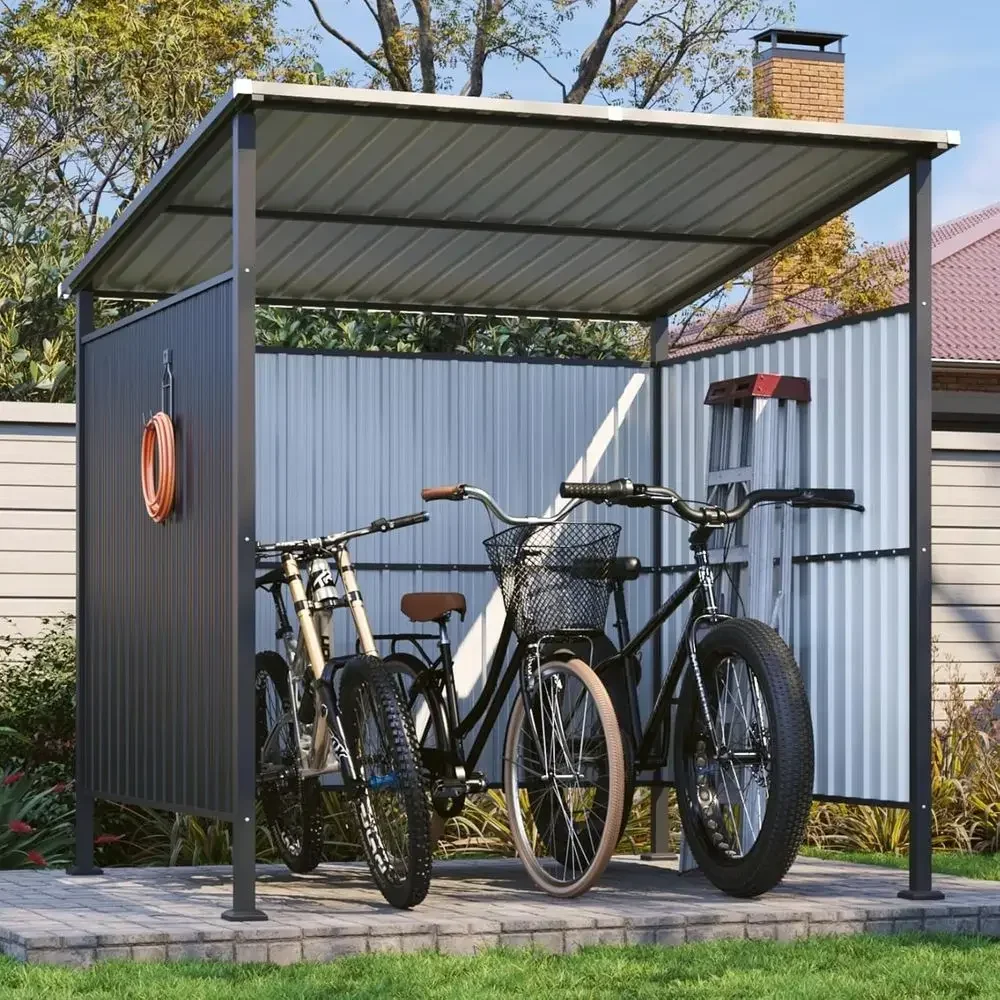 6x6 Outdoor BBQ Shed - Grill Gazebo Clearance, Metal Awning Patio Decks