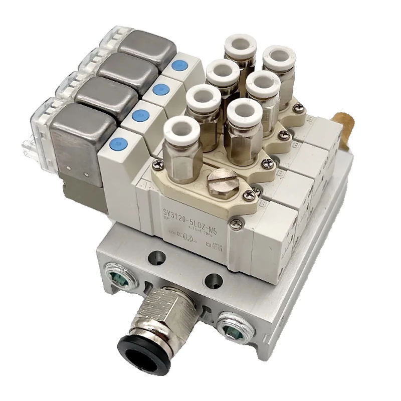 SY3120 Pneumatic Solenoid Valve Assembly Multi-way SY3120-4LZD-M5 SY3120-5LZD-M5 Single Control Valve Integrated Valve Group 