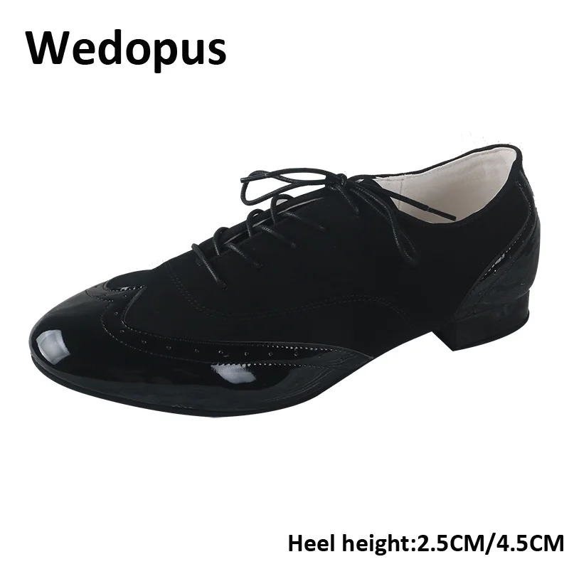 

Wedopus 2,5 см черные танцевальные туфли мужские бальные замшевые подошвы кубинские мужские танцевальные туфли для латинских танцев домашняя обувь для латинских танцев 45