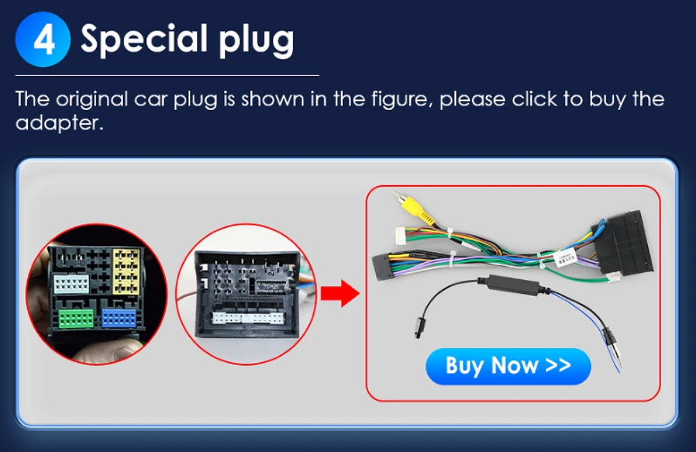 Cable de alimentación especial para Volkswagen, VW, Golf 7, Tiguan, Passat, Jetta, Polo, WT5, Transporter para nuestro estéreo Android