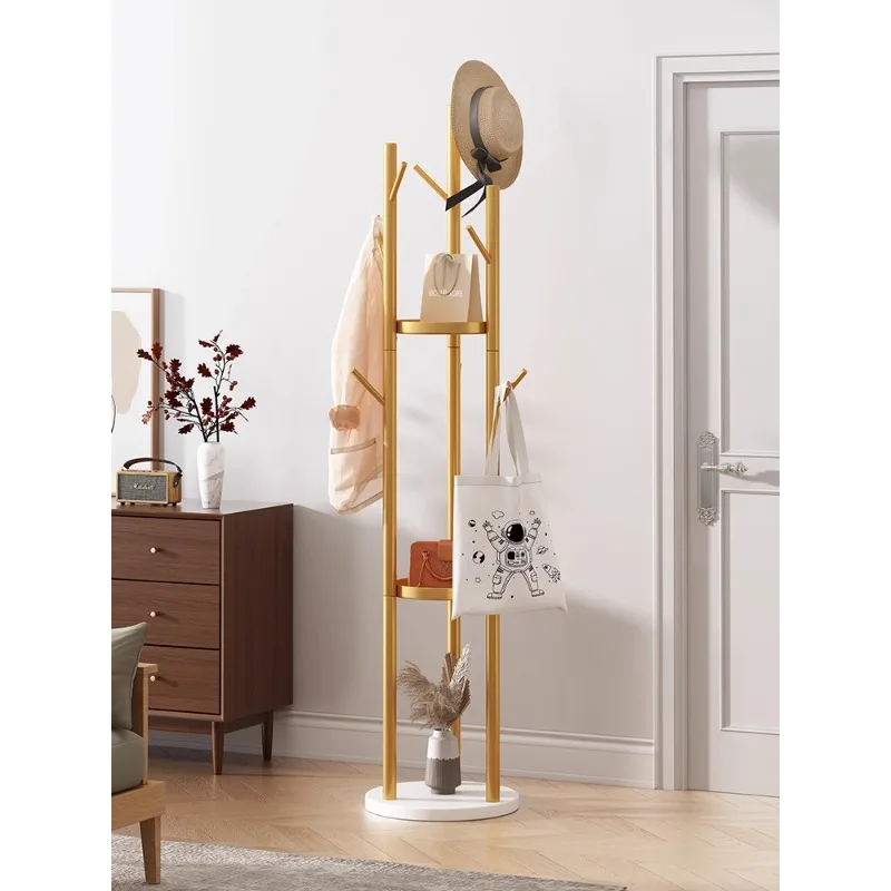 Light luxury clothes and hats rack, floor to ceiling, household bedroom, hanging clothes rack, living room, vertical clothes sto