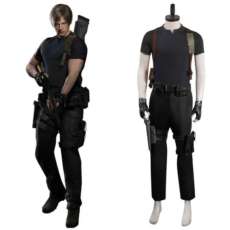 

Костюм для косплея Леона С. Кеннеди из Resident Evil 4 (ABC123Biohazard): рубашка, брюки, мужская одежда для Хэллоуина и карнавала;6'j,k.9;a