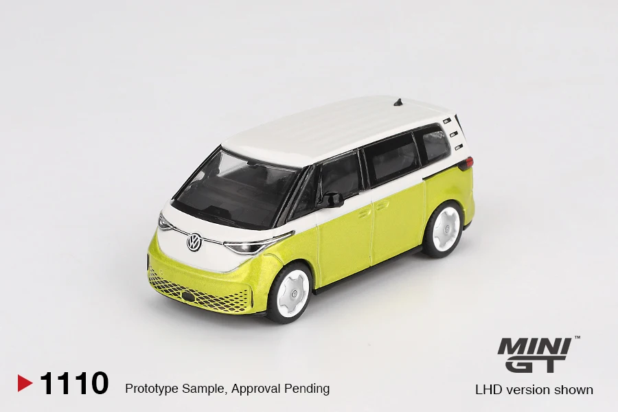 รถโมเดลโลหะผสม MINIGT 1/64 Volkswagen ID.Buzz สีขาวลูกกวาด รุ่น MGT01110-CH ของเล่นเด็กผู้ชาย