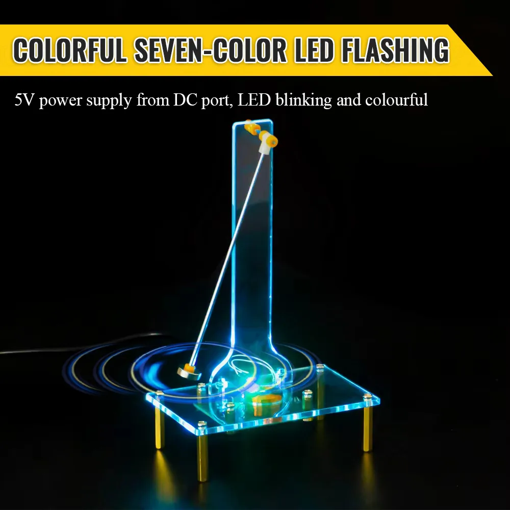 DIY elektromagnetische Schaukel experimentelles elektronisches Kit 5V Netzteil DIY elektronisches Kit mit LED-Blinkerkennung Löten Pro – Detail 5