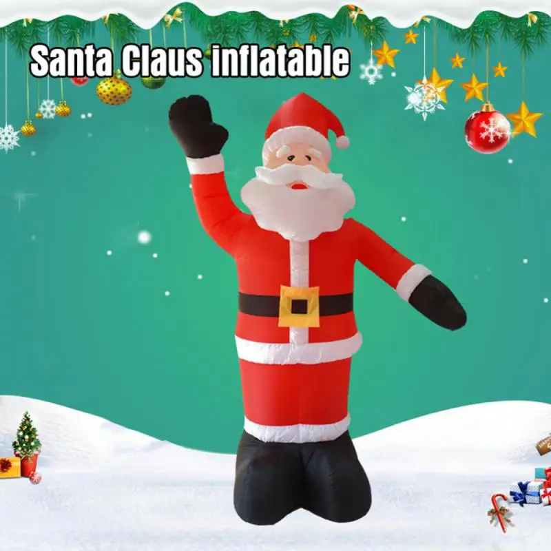 

Santa Claus Waving Hand 1.8m Inflate Model Christmas Decoration Glowing Doll Cartoon Giant LED Lamp Party Gifts Outdoor Lawn