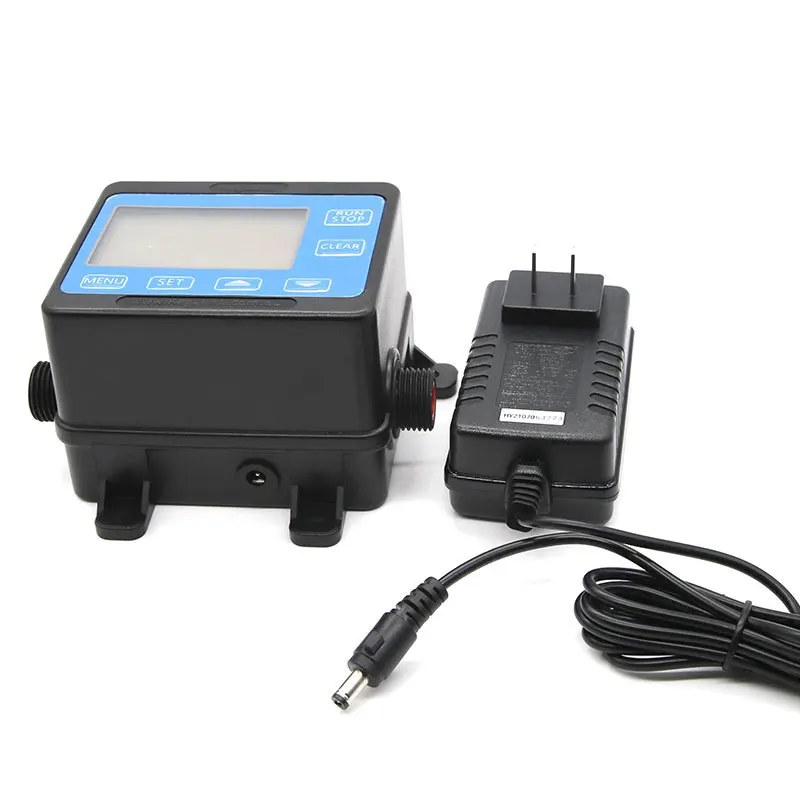 G1/2“  Flowmeter Controller Flow Reader and  Hall Effect Water Flow Sensor with Solenoid Valve with 24V Adapter - view 5