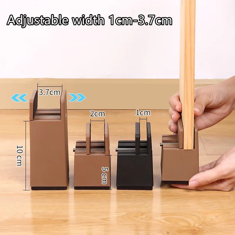 4PCS Adjustable Chair Feet Riser Screw Clamp 5-10cm Height Heavy Duty Sofa Tables Bed Furniture Risers Square Round Chair Legs