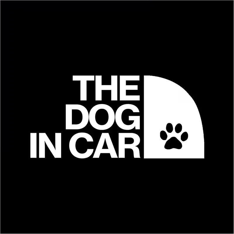 Kirimojichiba THE DOG IN CAR The Dog in Car - Dog on Board Cut Letter Sticker Waterproof Water-resistant Seal Cut Letters Cuttin