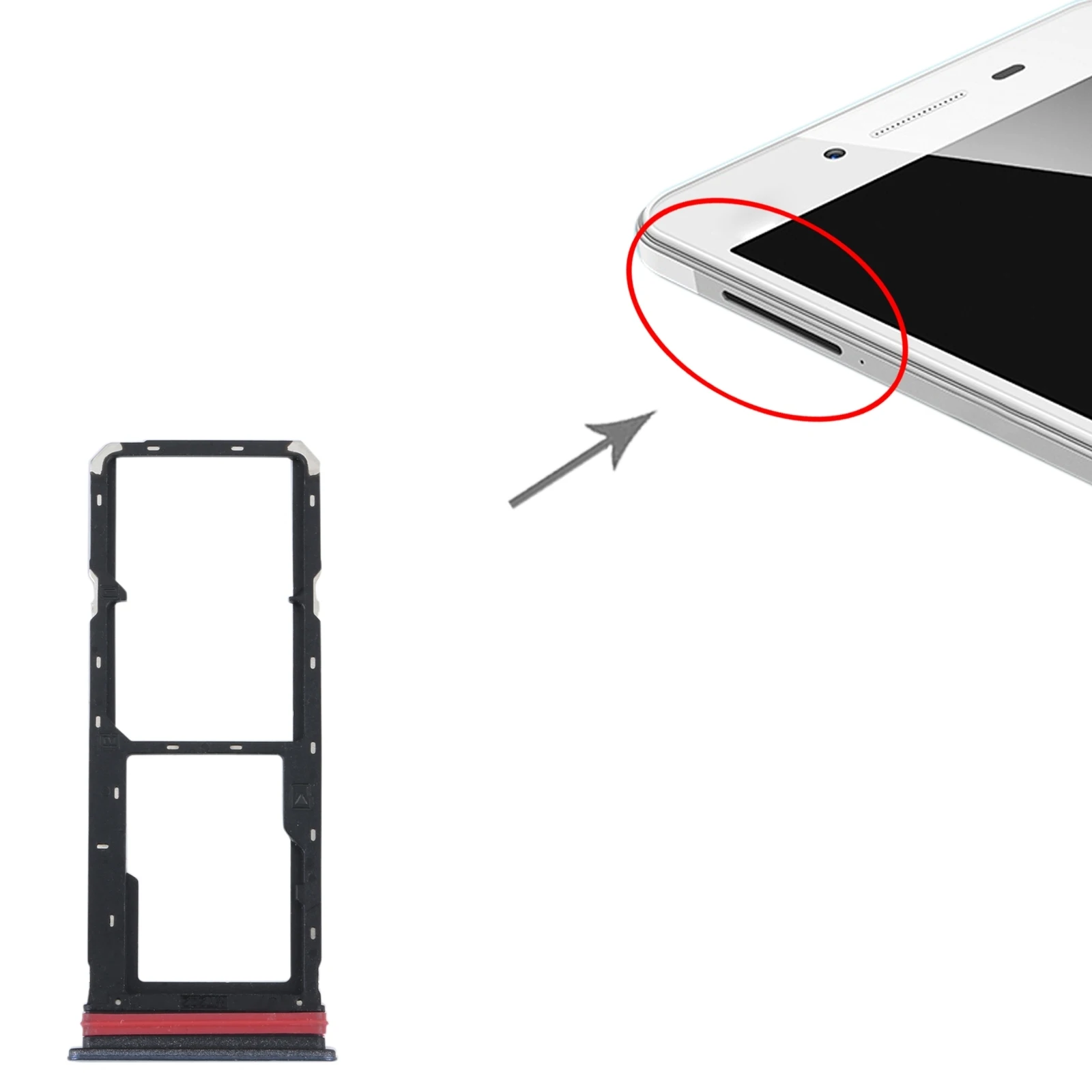 

For vivo Y35 SIM Card Tray + SIM Card Tray + Micro SD Card Tray