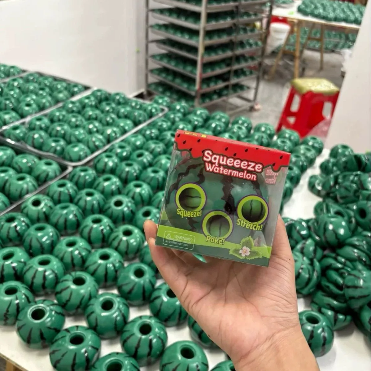 Trendiger Simulierter Frucht-Wassermelonen-Stressball, Tragbares Hand-Quetsch-Spielzeug, Tägliches Entspannungs-Fidget-Spielzeug, Überraschungsbox-Geschenk – Detail 2