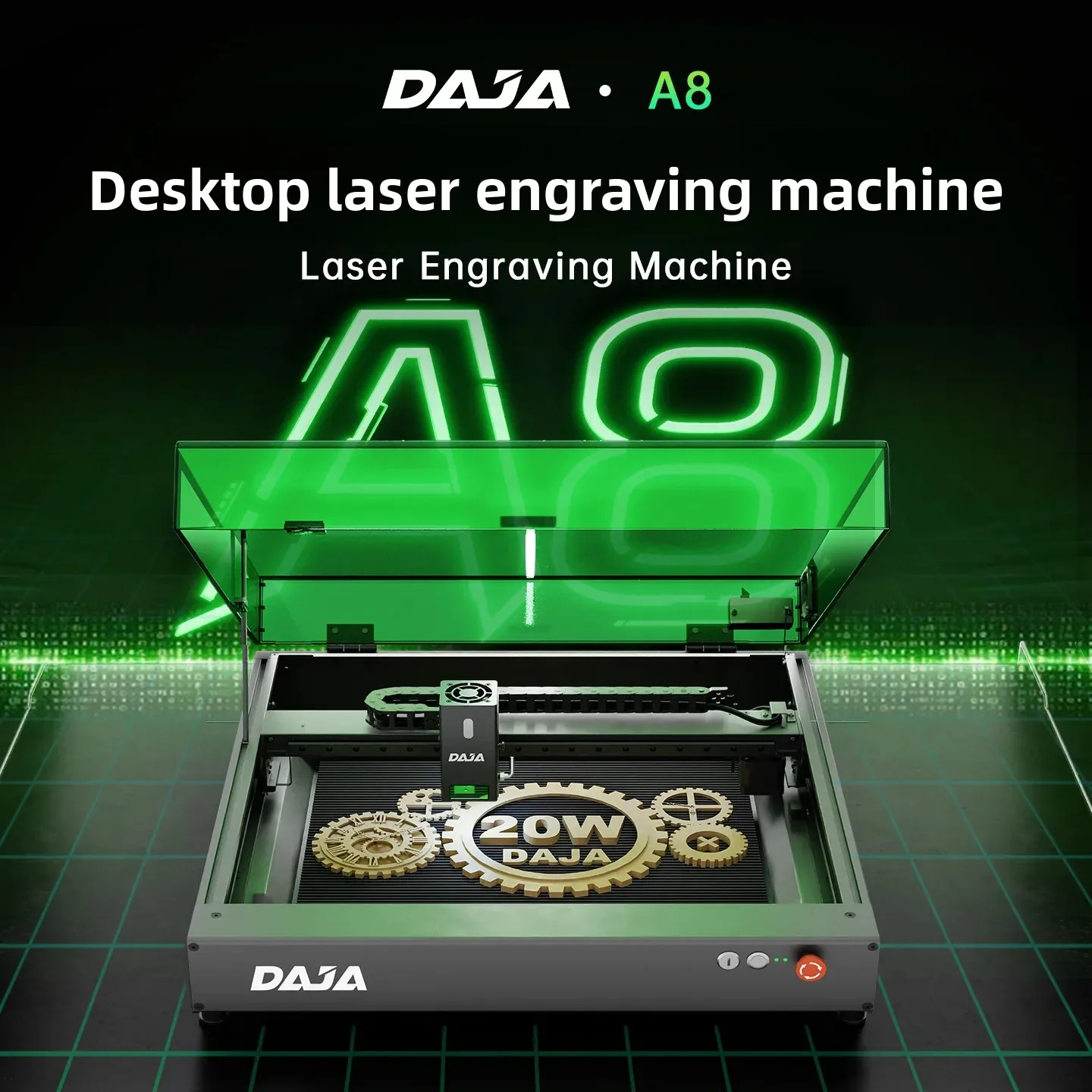 DAJAA8 Laser Engraving Machine Small Desktop Automatic Visualization Marking Machine Metal Laser Engraving Machine