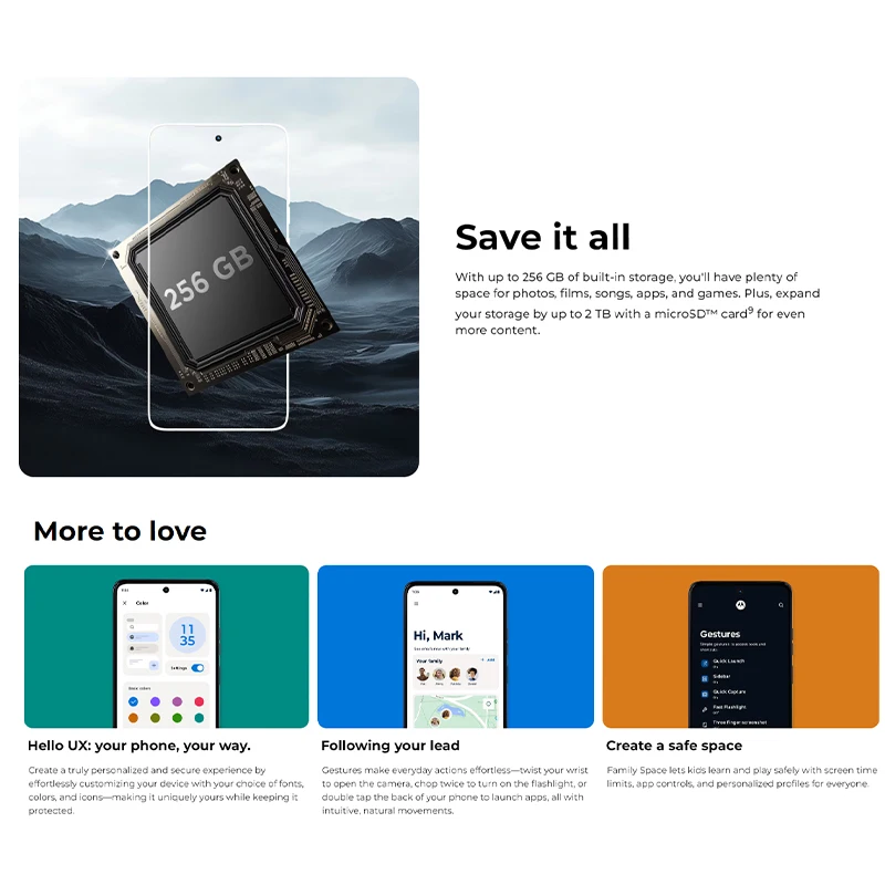 شاشة موتورولا موتو G56 6.72 بوصة كاملة 5200 مللي أمبير في الساعة أندرويد 15 50 ميجابكسل 30 وات NFC الإصدار العالمي 100% جديد