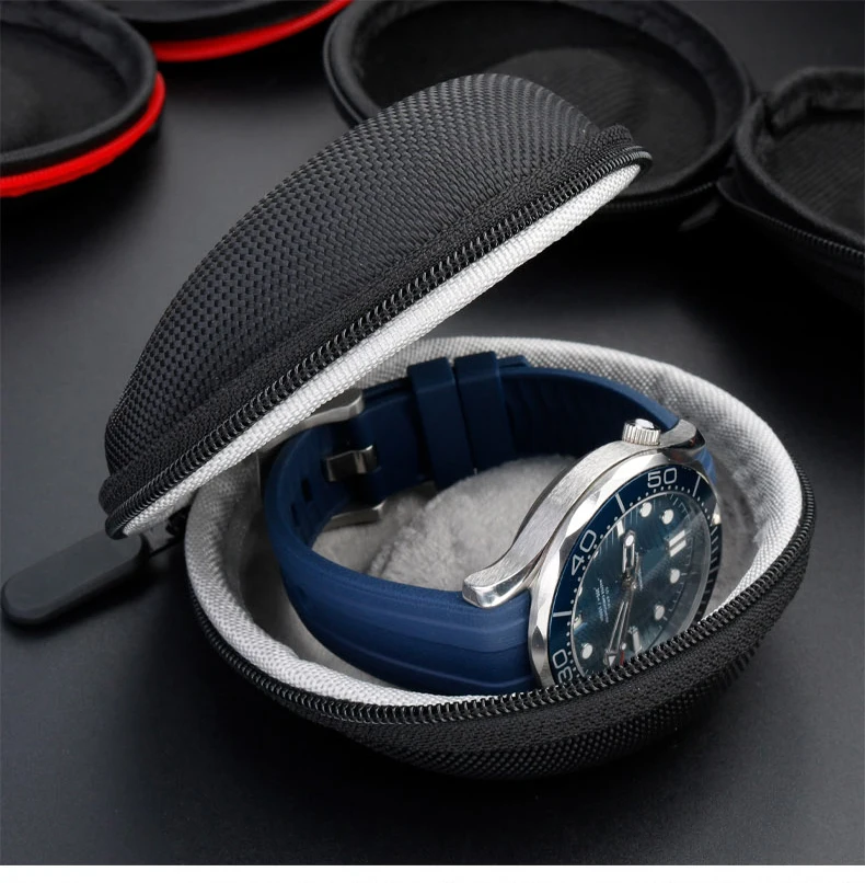 1 قطعة صندوق تخزين محمول للسفر لساعة رولكس أوميغا لونجين ساعة واحدة مقاومة للصدمات وساعات المعصم الذكية