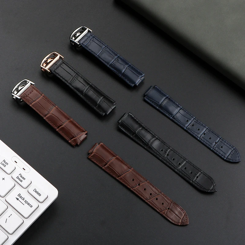 Genuine Leather Watch Strap for Men and Women For Cartier Blue Ballons W69012Z4 W69016Z4 W6920085 Genuine Cowhide Watch Band