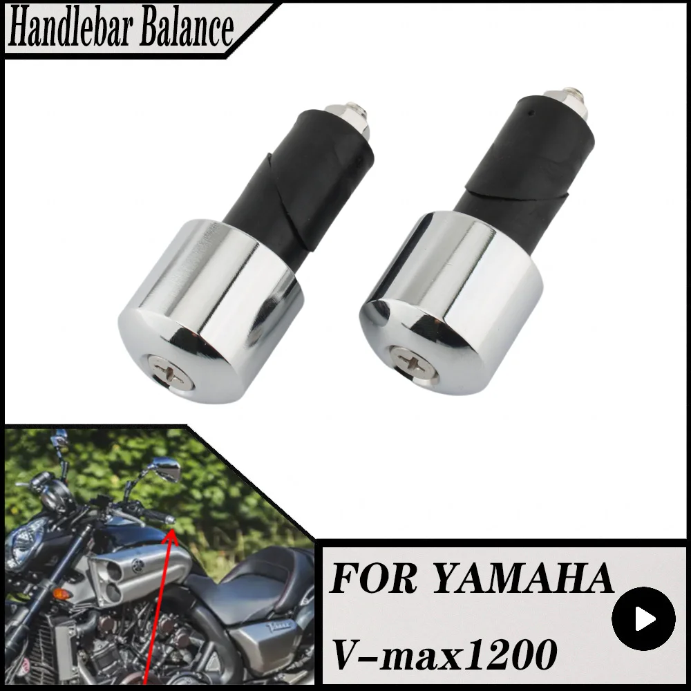 For YAMAHA VMAX 400 450 500 540 750 1200 1700 V-Max VMX Bar End Weight Handlebar Balance End Cap Black Chrome