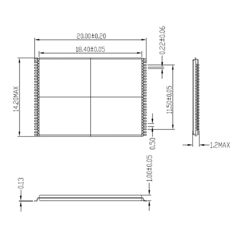 Chip Programmer Adapter TSOP56-0.5 IC354-0562-010 IC Programmer Socket Converter Adapter Module IC Test Socket Converter