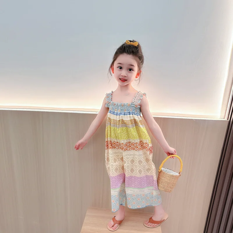 Girls Jumpsuit Kids Clothes Girls Sleeveless Jump Suit Children Clothing Girls' Jumpsuits Female Child Clothes Bodysuit Pants