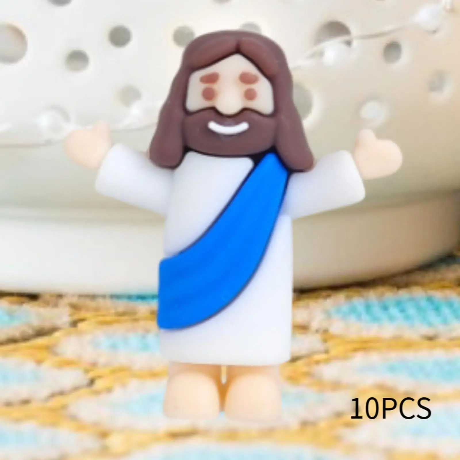 10 Pieces Mini Jesus Figurines Sculpture for Home Shelf Easter Eggs Stuffers view 4
