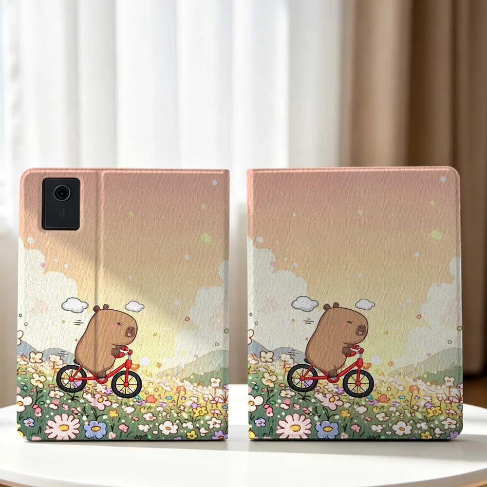 Creative Cute Capybara Love Soft For Lenovo Xiaoxin Pad Pro Tab P12 P11 11 13 11.2 inch K11 Plus Pen Tray Tablet Case