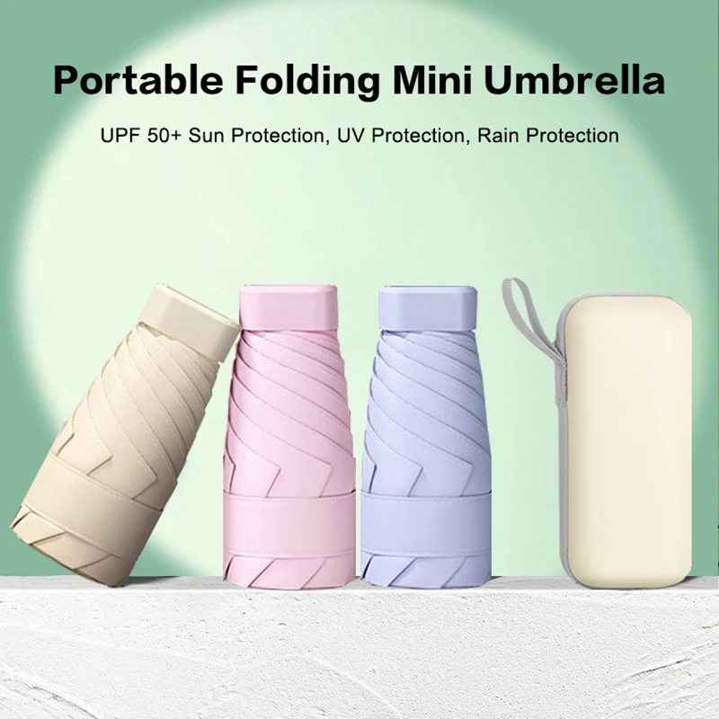 1Pc Mini Regenschirm Kapsel Regenschirm Sunny Und Regnerischen Dual-Use Regendicht Sonnenschutz Outdoor Reisen Tragbare Sonnenschirm Regenschirm
