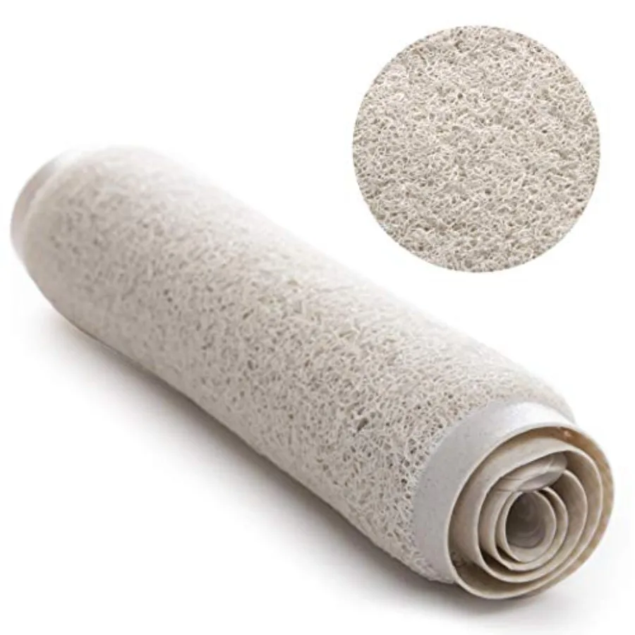 

Loofah Non-Slip Bath Mat for Tub - Spa-Inspired Comfort, Quick-Drying, Secure Suction Cups Exfoliating Shower Mat for a Luxurio