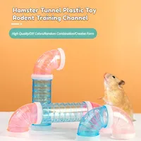 Hamster Tunnel Plastic Toy Rodent Training Channel Durable DIY Splicing Maze Tube External Pipeline for Small Animal Accessories