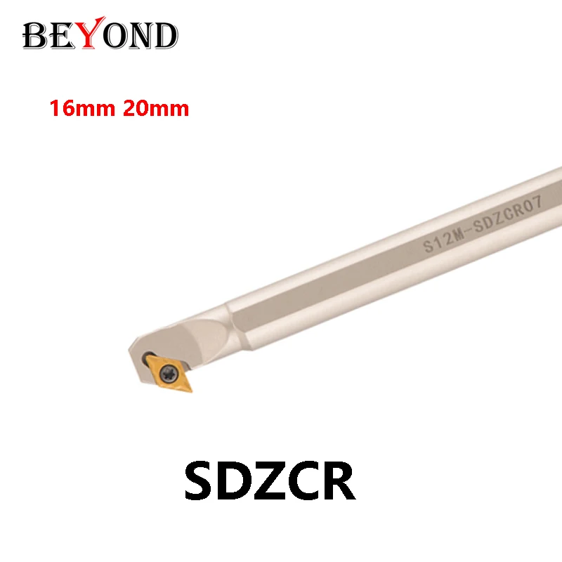 BEYOND S16Q-SDZCR11 S20R-SDZCR11 SDZCR Spring Steel White Nickel Coating Turning Toolholder Lathe Cutter Boring Bar DCMT Inserts