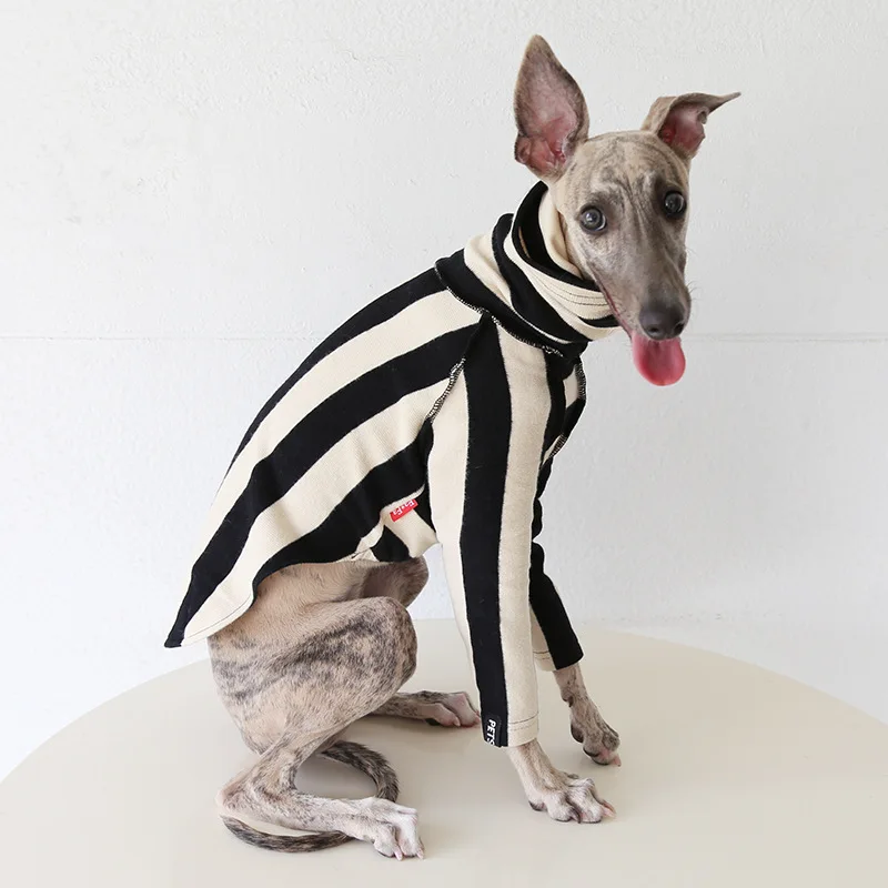 

Mutihome 2026 Spring SummeFashion Pet Suppliers Italian Little Lingti Huibit Pet Clothes Striped Base Shirt Jumpsuit Dog Clothes