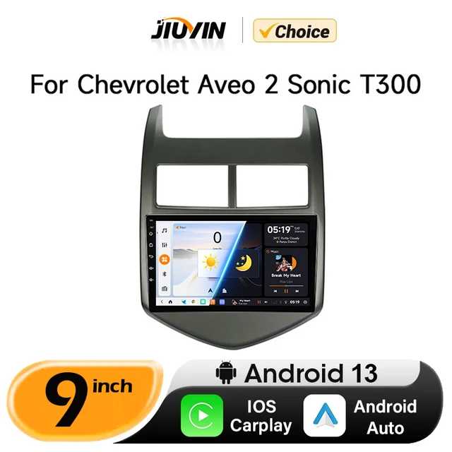 Radio samochodowe 2Din Android 13.0 dla Chevrolet Aveo 2 Sonic T300 2011 2012 2013 2014 2015 Multimedia Naviagtion GPS Carplay Head Unit