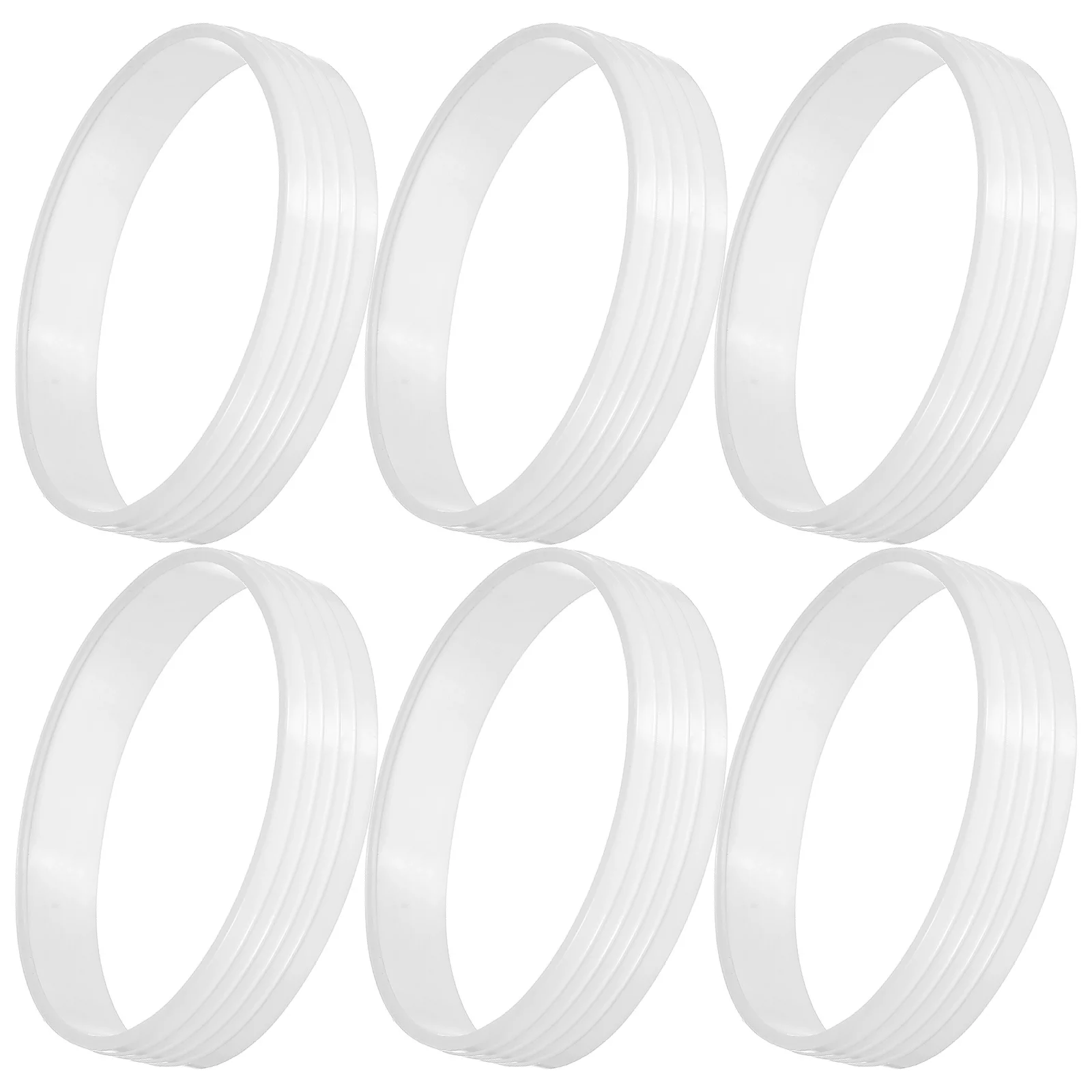 

6pcs Golf Hole Cup Collars White Hole Cup Rings 11X11X2Cm Portable Putting Green Trainer Discs For Outdoor Indoor Practice Golf