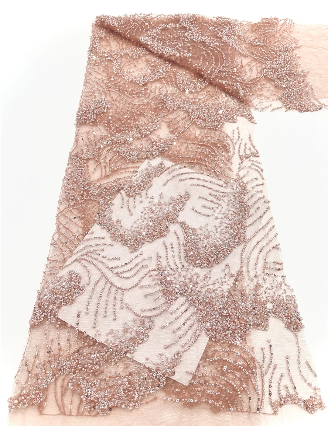 

Африканская кружевная ткань 2025 г., вышитая бисером нигерийская кружевная ткань, высокое качество, шнуровое кружево, французский тюль, свадебное платье-SHIT