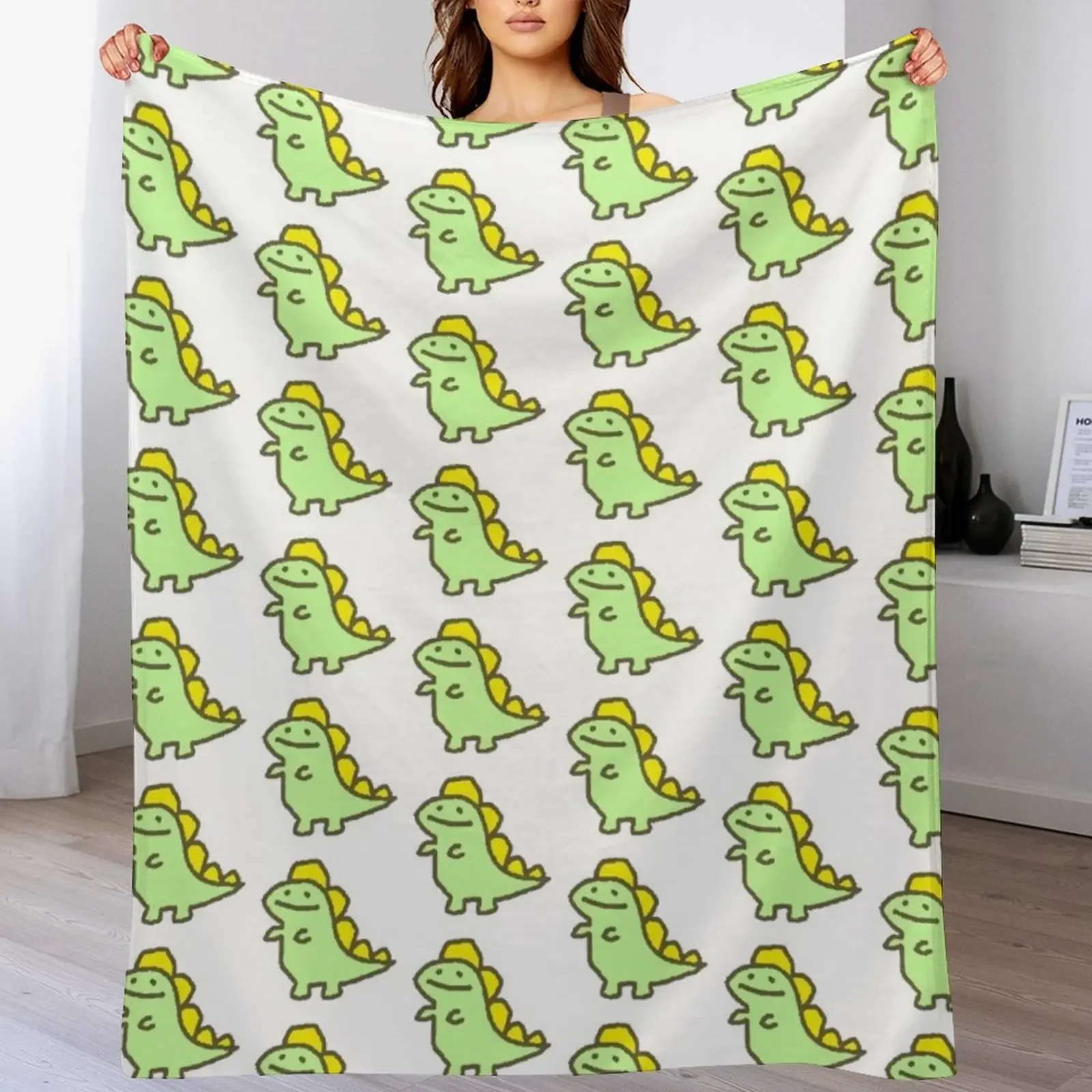 

Dinosaur sticker whatsapp Throw Blanket manga Beautifuls Bed Fashionable Soft Blankets