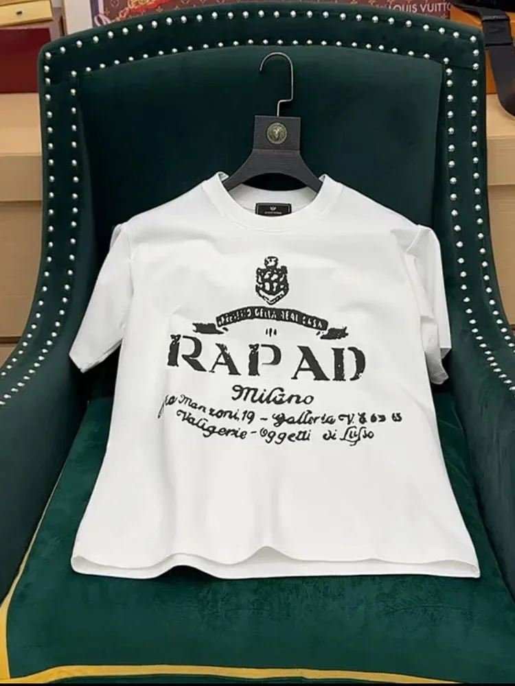 

New Retro T-shirt Fashion Luxury Brand Designer Print Pattern Pure Cotton High Quality Harajuku Unisex Y2K High Street