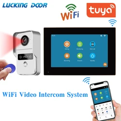 TUYA – visiophone intelligent wi-fi 1080P, 7/10 pouces, Kit d'interphone vidéo sans fil, sonnette filaire, pour système de contrôle d'accès RFID