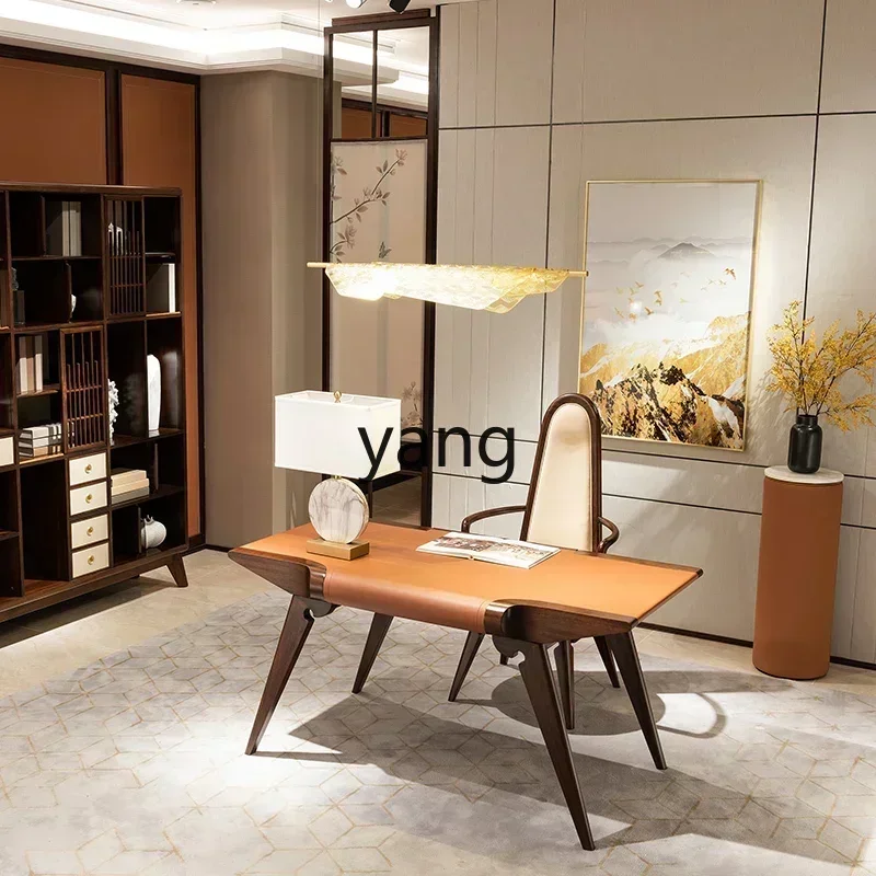 LTT New Chinese Book Chair Ebony Leisure Chair Solid Wood Computer Chair